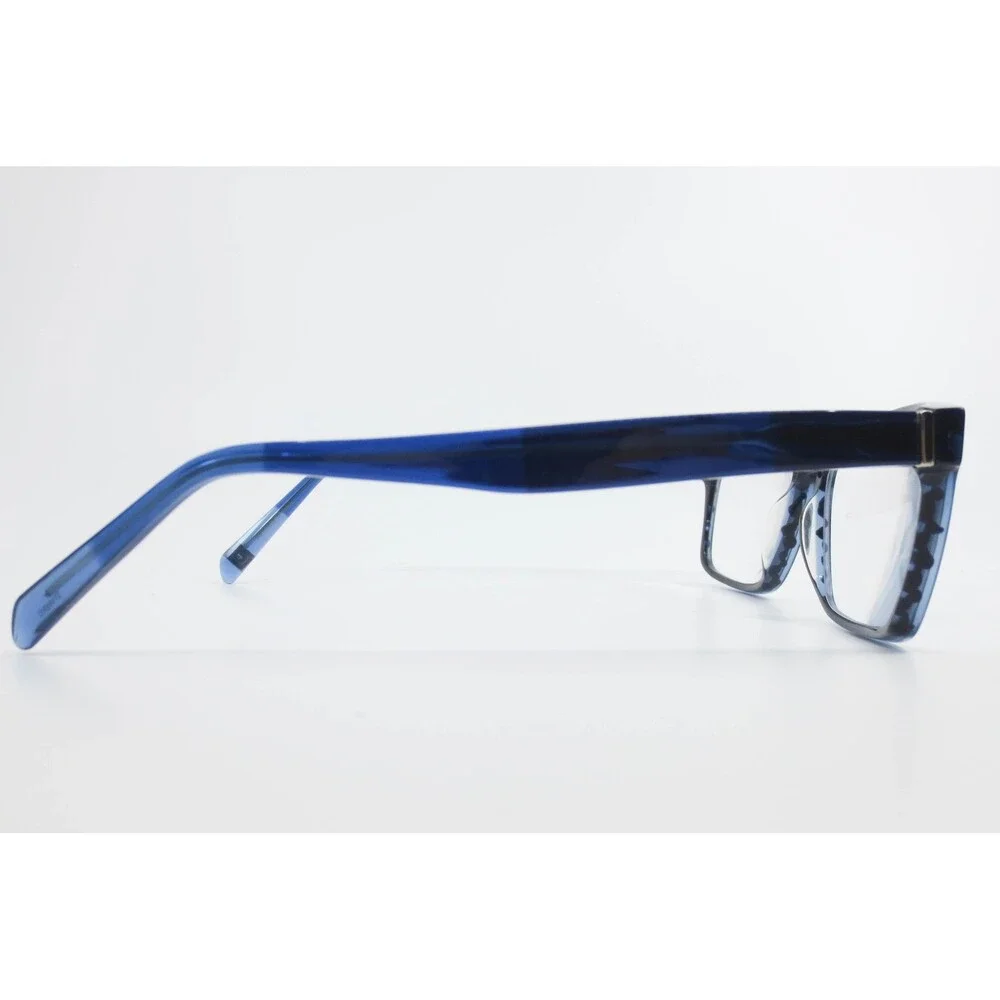A&C Bonham Navy Blue Rectangular Eyeglasses Frames 56-18-150 NAV